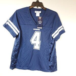 Dak Prescott 4 Players Jersey Women's Dallas Cowboys Navy Blue NWT Sz Large